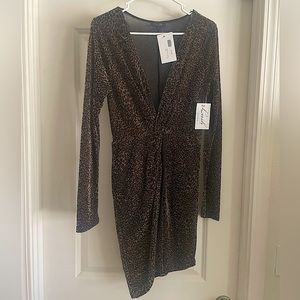 Women’s Mini Sparkly Leopard Dress